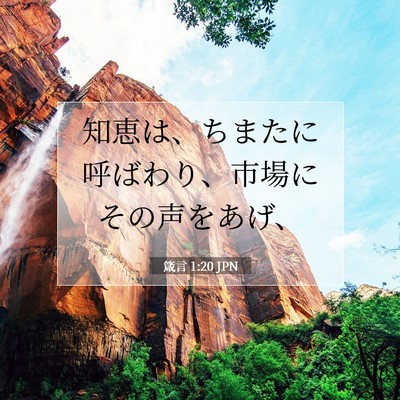 箴言 1:20 聖書の一節の解説