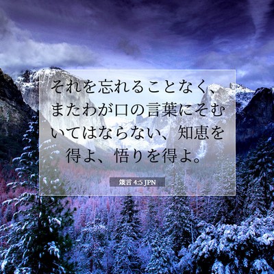 箴言 4:5 聖書の一節の解説