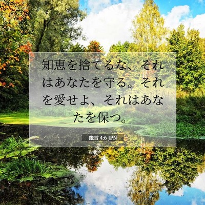 箴言 4:6 JPN 聖書の一節の画像