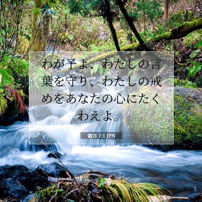 箴言 7:1 JPN 聖書の一節の画像