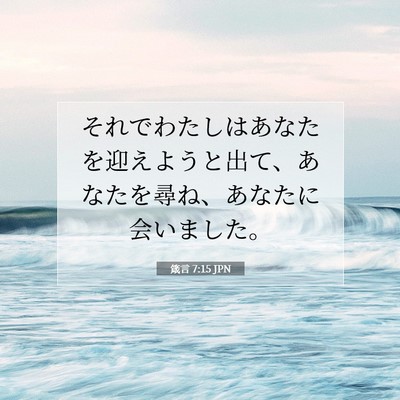箴言 7:15 聖書の一節の解説