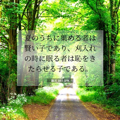 箴言 10:5 聖書の一節の解説