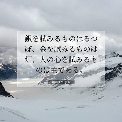 箴言 17:3 JPN 聖書の一節の画像