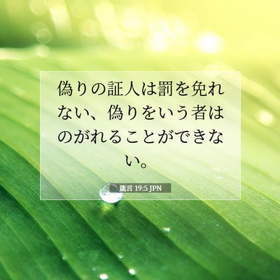 箴言 19:5 聖書の一節の解説