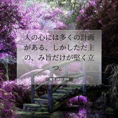 箴言 19:21 JPN 聖書の一節の画像