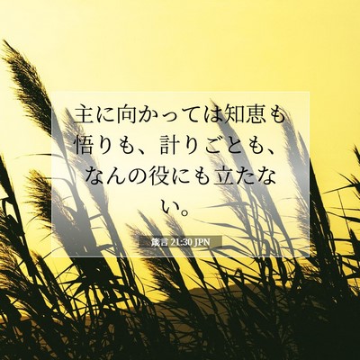 箴言 21:30 JPN 聖書の一節の画像