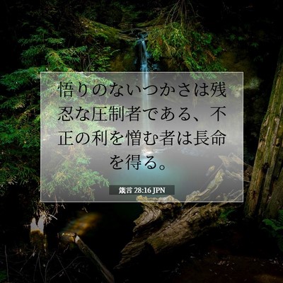 箴言 28:16 聖書の一節の解説