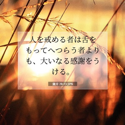 箴言 28:23 聖書の一節の解説