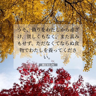 箴言 30:8 聖書の一節の解説