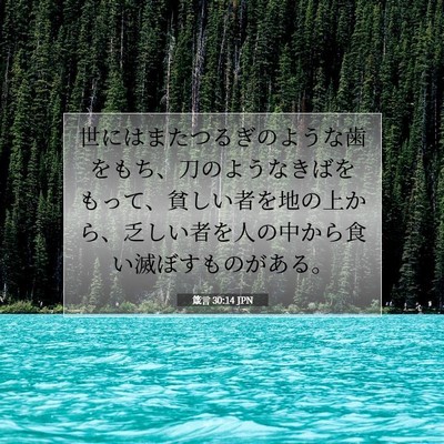 箴言 30:14 聖書の一節の解説