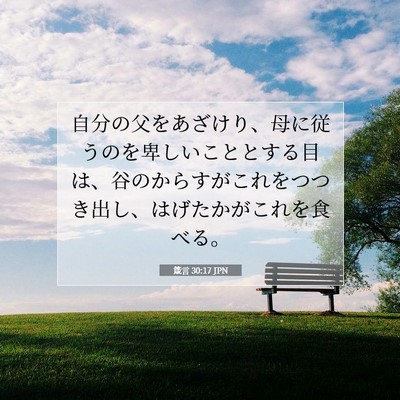 箴言 30:17 聖書の一節の解説