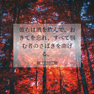 箴言 31:5 聖書の一節の解説