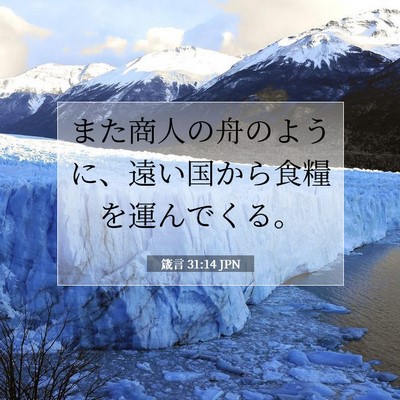 箴言 31:14 聖書の一節の解説