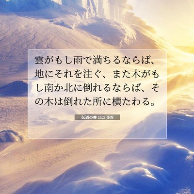 伝道の書 11:3 聖書の一節の解説