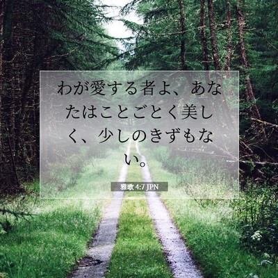 雅歌 4:7 聖書の一節の解説