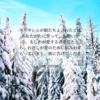 雅歌 5:8 聖書の一節の解説