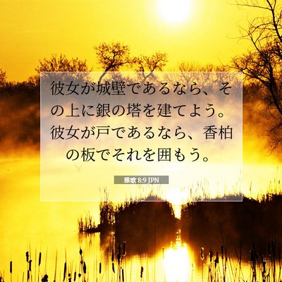雅歌 8:9 聖書の一節の解説