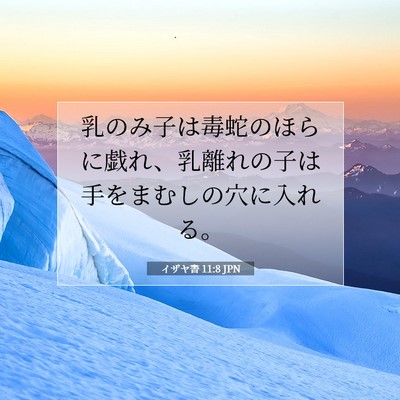 イザヤ書 11:8 聖書の一節の解説