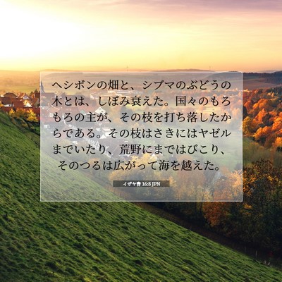 イザヤ書 16:8 JPN 聖書の一節の画像