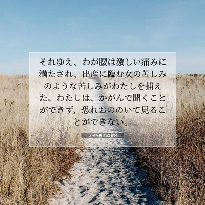 イザヤ書 21:3 JPN 聖書の一節の画像