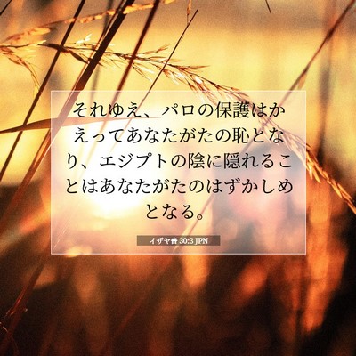 イザヤ書 30:3 聖書の一節の解説