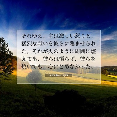イザヤ書 42:25 聖書の一節の解説