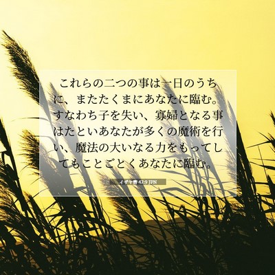 イザヤ書 47:9 聖書の一節の解説