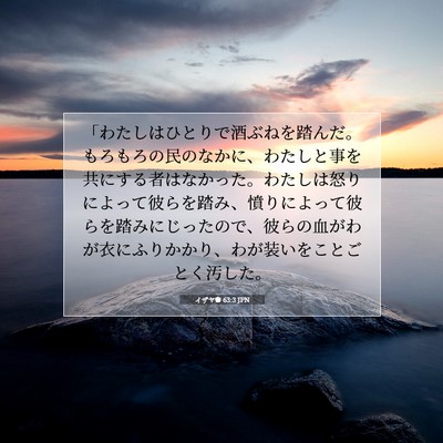 イザヤ書 63:3 聖書の一節の解説