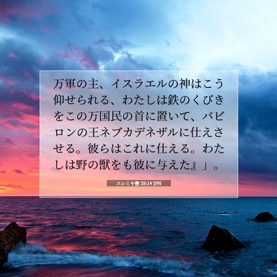 エレミヤ書 28:14 聖書の一節の解説