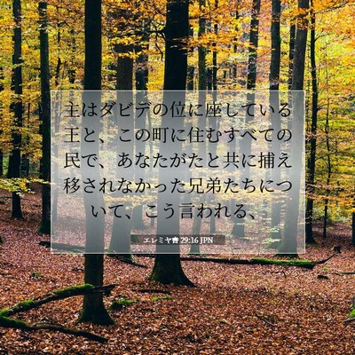 エレミヤ書 29:16 聖書の一節の解説