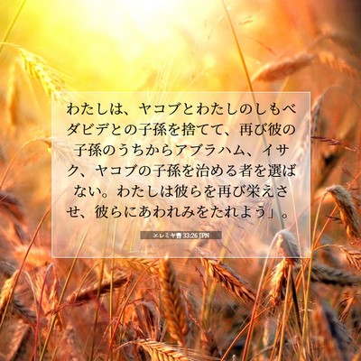 エレミヤ書 33:26 JPN 聖書の一節の画像