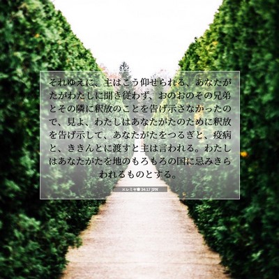 エレミヤ書 34:17 聖書の一節の解説