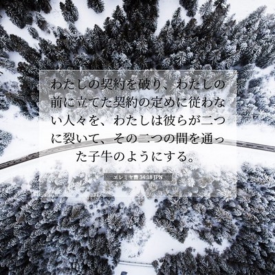 エレミヤ書 34:18 聖書の一節の解説