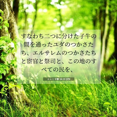 エレミヤ書 34:19 聖書の一節の解説