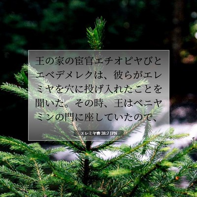 エレミヤ書 38:7 聖書の一節の解説