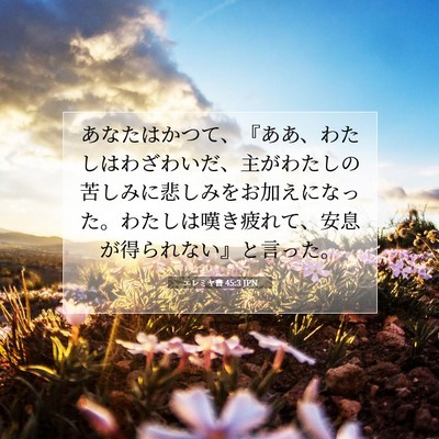 エレミヤ書 45:3 JPN 聖書の一節の画像