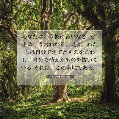 エレミヤ書 45:4 JPN 聖書の一節の画像