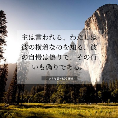 エレミヤ書 48:30 聖書の一節の解説
