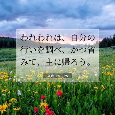 哀歌 3:40 JPN 聖書の一節の画像