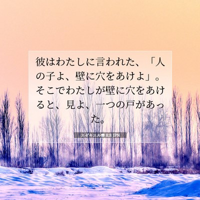 エゼキエル書 8:8 聖書の一節の解説
