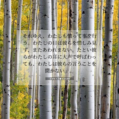 エゼキエル書 8:18 JPN 聖書の一節の画像