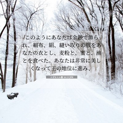 エゼキエル書 16:13 聖書の一節の解説