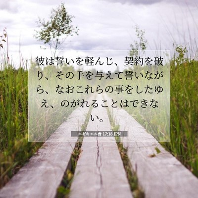 エゼキエル書 17:18 聖書の一節の解説