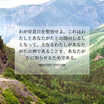 エゼキエル書 20:20 聖書の一節の解説