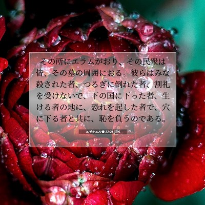 エゼキエル書 32:24 JPN 聖書の一節の画像