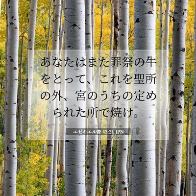 エゼキエル書 43:21 聖書の一節の解説