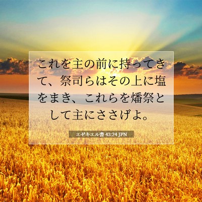 エゼキエル書 43:24 聖書の一節の解説