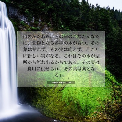 エゼキエル書 47:12 JPN 聖書の一節の画像