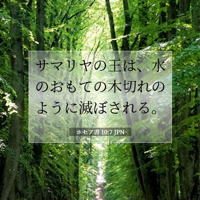 ホセア書 10:7 聖書の一節の解説