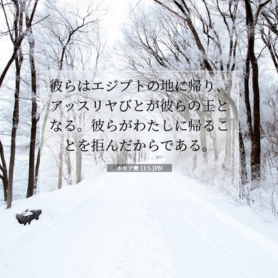 ホセア書 11:5 JPN 聖書の一節の画像